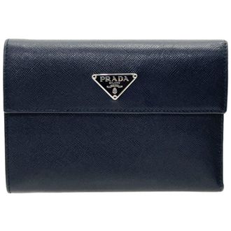 Prada Saffiano Black Nero Saffiano Wallet (Tri-Fold) (Pre-Owned)