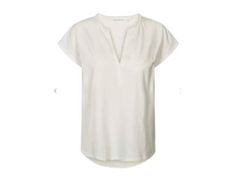 Rabens Saloner Womens Blanca Cap Sleeve Top In Chalk