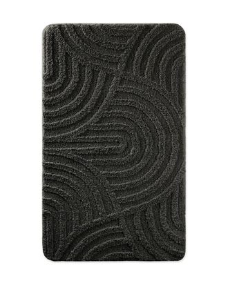 Wecon Home Alfombra de ba&ntilde;o en relieve antracita 80x150