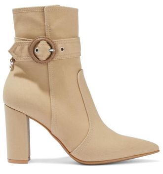 Gianvito Rossi Miller Buckled Twill Ankle Boots Size 39