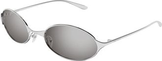 Alexander McQueen AM0589S Asian Fit 003 Mens Sunglasses Silver Size 55 - Free RX Lenses - Free RX Lenses