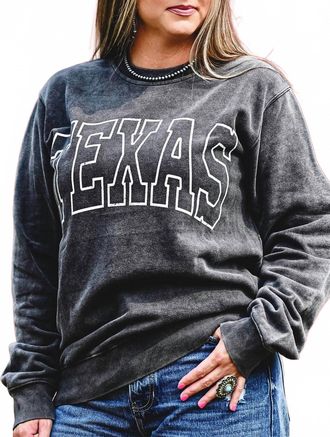 Pistola Denim Texas Crew Sweatshirt In Black