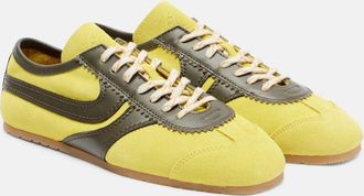 Dries Van Noten Leather-trimmed suede sneakers