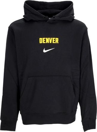 Nike Denver Nuggets City Edition Hoodie - Heren - Sportshirts - Zwart - S - Katoen - Fitness