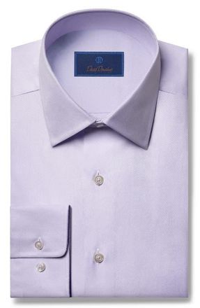 David Donahue Regular Fit Royal Oxford Dress Shirt in Lilac at Nordstrom, Size 16.5