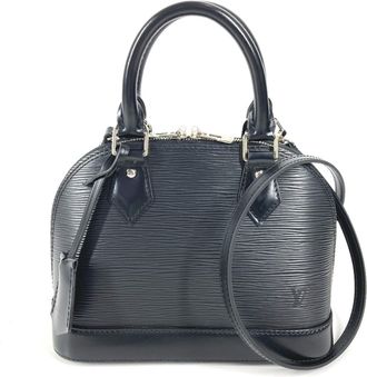 Louis Vuitton Black Noir Epi Leather Handbag Shoulder Bag Tote Bag (Pre-Owned)