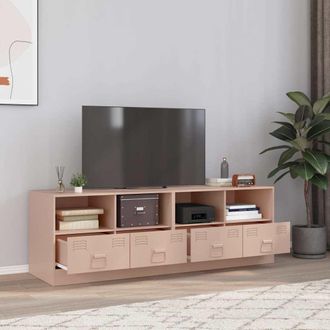 vidaXL Vidaxl - Muebles Para Tv 2 Unidades Acero Rosa 67x39x44 Cm