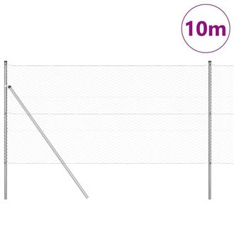 Berkfield Home Hexagon Fence 1.2x10 m Galvanised Steel in Silver
