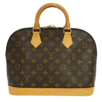 Louis Vuitton Alma Handbag Monogram Canvas Brown Canvas Handbag (Pre-Owned)
