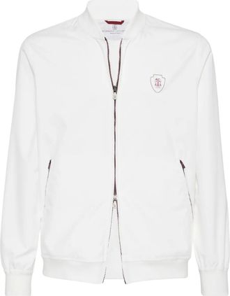 Brunello Cucinelli Giacca con applicazione - Bianco