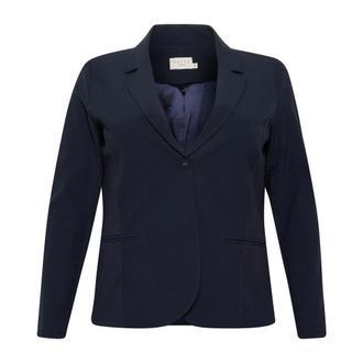 Kaffe Curve Blazer Midnight Marine con escote en V - Jackets - Mujer - Azul - 4XL