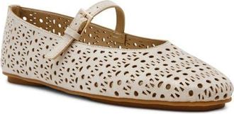 Anne Klein Connie Mary Jane Flat in Light Gold at Nordstrom, Size 5.5