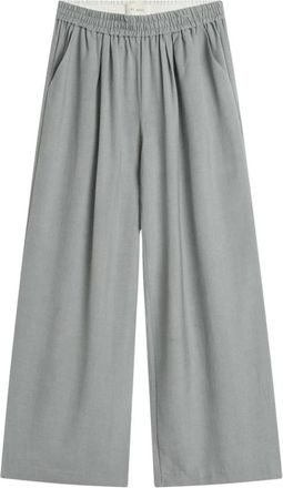 St.Agni Everyday Pants - Dames - Wijde Broeken - Grijs - L - Rayon - Broeken