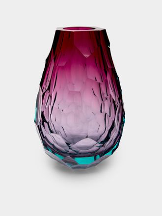 Moser Stones Hand-Blown Crystal Vase (12in/31cm)