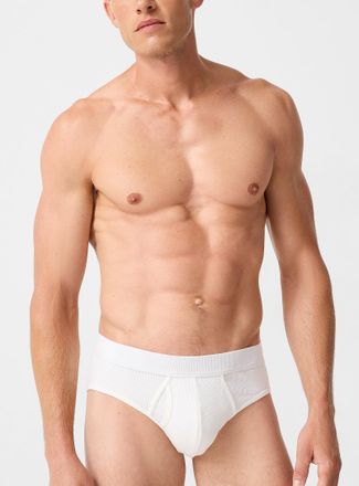Le 31 Mens Stretch ribbed brief Organic Cotton and recycled polyester
