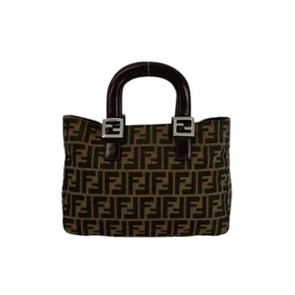 Fendi Pre-owned Handbags, female, Brown, Size: ONE SIZE Pre-owned Vintage Tote Bag