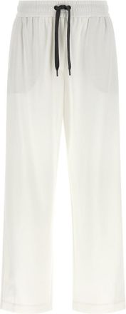 Brunello Cucinelli White Relaxed Drawstring Pants
