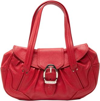 Celine Pre-owned Handbags, female, Red, Size: ONE SIZE Pre-owned Leather Top Handle Bag