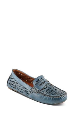 Spring Step Crain Driving Penny Loafer in Blue at Nordstrom, Size 9.5-10Us