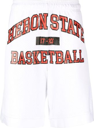 Heron Preston logo-print basketball shorts - men - Polyester - S - White