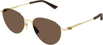 Bottega Veneta Unisex Black Browline Sunglasses BV1268S 002