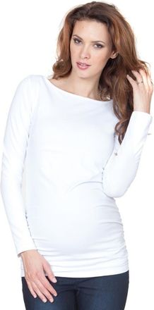 Seraphina Seraphine maternity white ruched top Size M