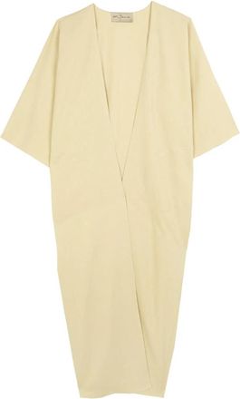 Cortana Culta- lang oversized zandjas - Dames - Lange truien - Beige - M - Linnen - Truien & Vesten
