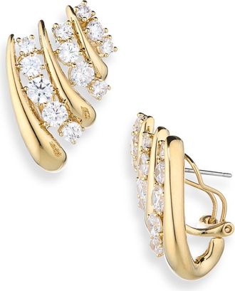 Nadri Phenom Multi J-Hoop Earrings in Gold at Nordstrom