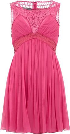 Alberta Ferretti Jurk met geplooide rok - Dames - Korte kleedjes - Roze - L - Kleedjes