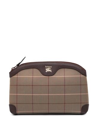 Burberry 20th Century Vintage Check Canvas clutch bag - Brown