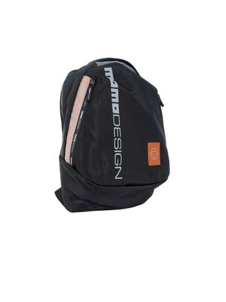 Momo Design Mens Backpack Black Dark-Cuoio Nylon Bags - Backpacks Dark/cuoio