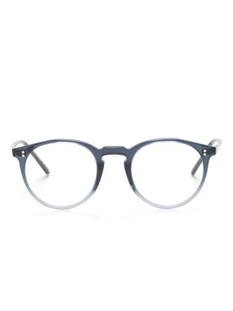 Oliver Peoples OMalley round-frame acetate glasses - Blue