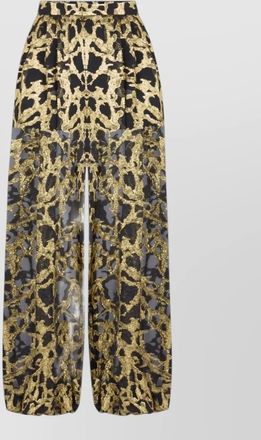 Nina Ricci silk printed wide-leg trousers