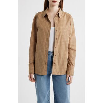 Rag & Bone Connie Plaid Button-Up Shirt in Khaki Plaid at Nordstrom, Size Xx-Small