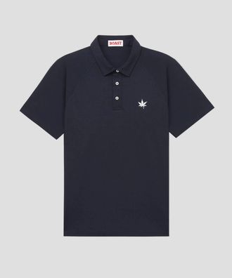 Boast Mens Performance Raglan Polo In Navy