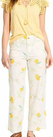 FDJ Olivia Wide Ankle Pants In Lemon