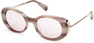 Max Mara MM0080 60G Beige Horn/Brown Mirror