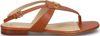 Ralph Lauren Everley sandalen platte sandaal - Dames - Sandalen - Bruin - 37 EU - Schoenen