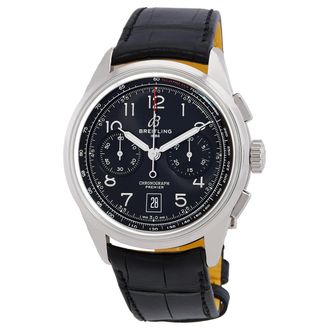 Breitling Pre-owned Breitling Premier B01 Chronograph Automatic Black Dial Mens Watch AB0145221B1P2