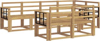 vidaXL Conjunto De Sof&aacute;s De Exterior 7 Uds. Blanco Vidaxl