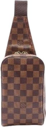 Louis Vuitton Pre-owned Geronimos Damier Waist Bag - Heren - Vintage Schoudertas - Bruin - ONE Size - Vintage