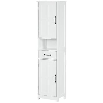 Kleankin Armario de ba&ntilde;o 40x30x164 cm blanco