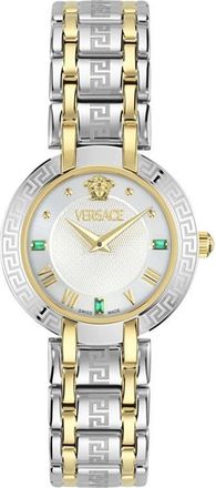 Versace Antlia Emerald Bracelet Watch, 34mm in Two Tone at Nordstrom