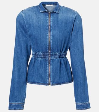Nensi Dojaka Gathered denim jacket