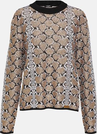 Balmain Snake-effect jacquard sweater