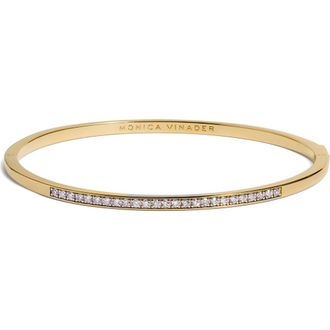 Monica Vinader Essential Lab Grown Diamond Bangle in 18K Gold Vermeil /Diamond at Nordstrom, Size Medium