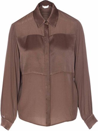 Liu Jo Brown Shirt Frontal Buttons Closure