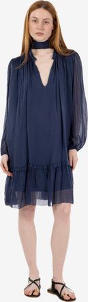 SOLOTRE Abito corto con cintura blu