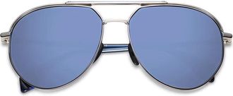 Etnia Barcelona Vinita Polarized SLBL Mens Sunglasses Silver Size 62