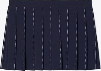 Tory Burch Womens Pick Stitch Pleated Skirt, size 18
